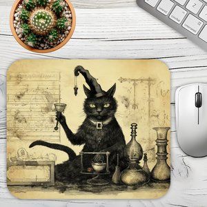 NEW! Halloween Black Cat Mouse Pad, Final Price!